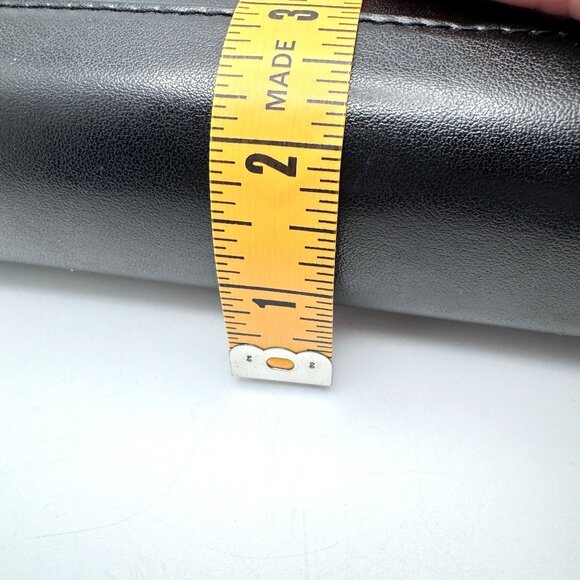 Franklin Covey Black Vegan Leather Zippered Binder Compact Sz Organizer 6 Rings - Picture 4 of 13